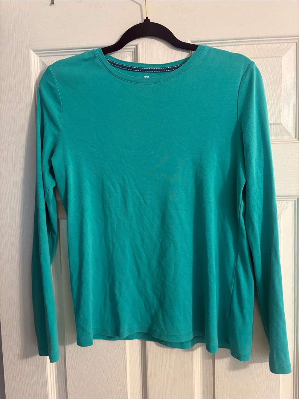 Talbots Women's Teal Long Sleeve Crewneck Top